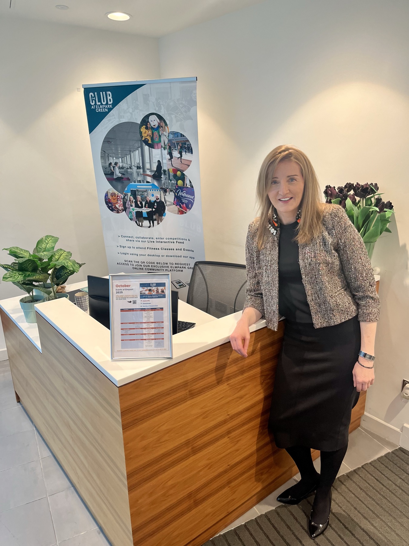 Ruth O'Malley at the Customer Information Centre reception desk