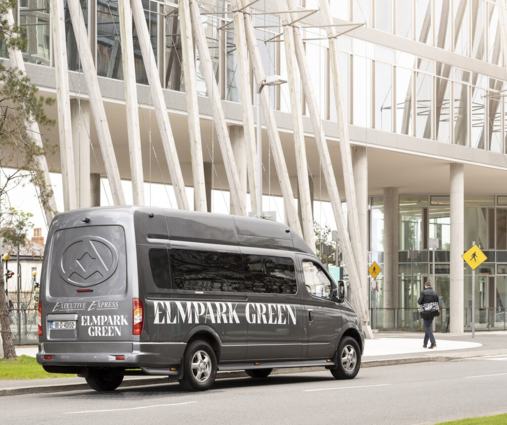 The complimentary Elmpark Green shuttle bus